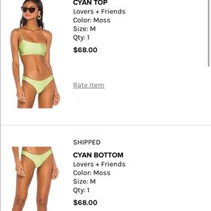 Lovers + Friends Green Bikini